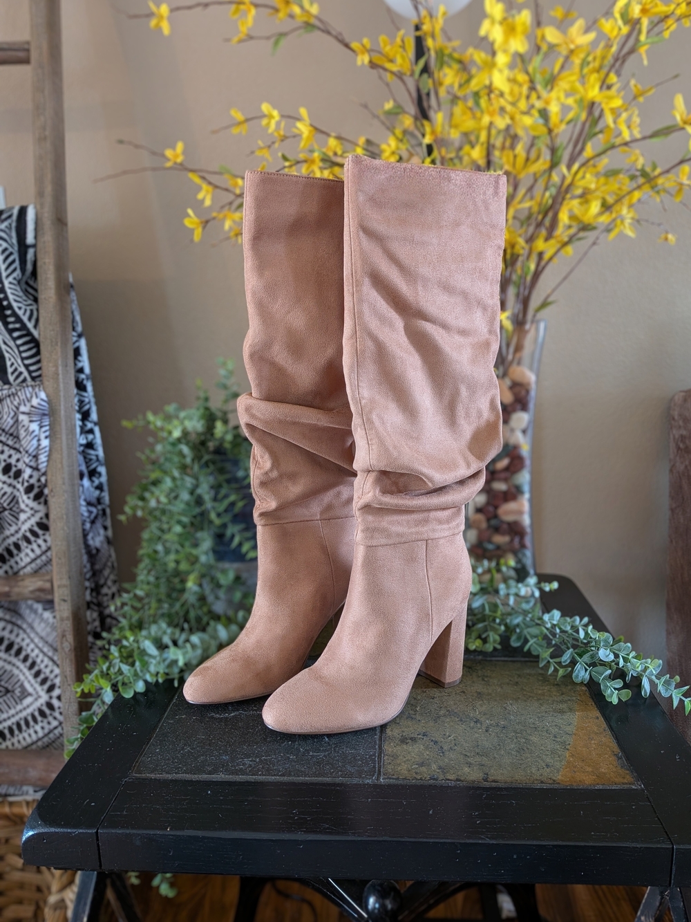 NWT! Nine West Women's Magnett Block Heel Slouchy Knee High Boots Size 6.5